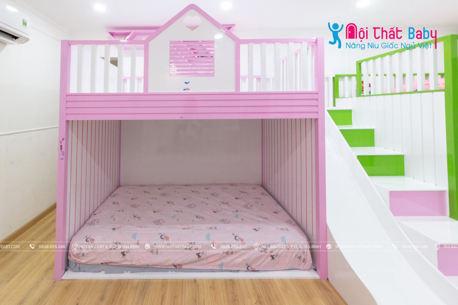 Hình ảnh thực tế thi công phòng ngủ bé nhà chị Trâm - Tân Bình